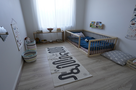 A Montessori-inspired room for a 1-year-old